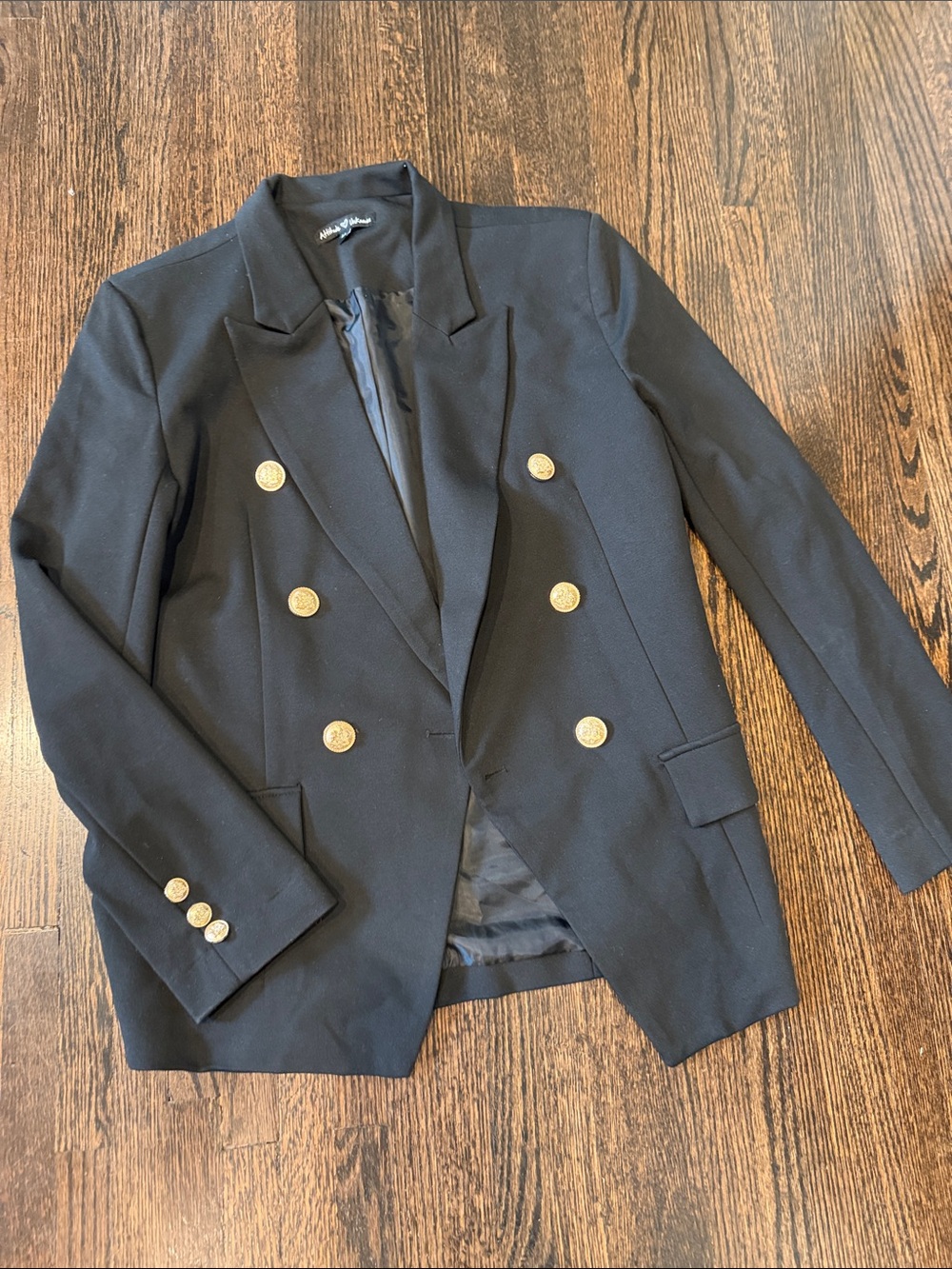 Black Blazer with Gold Buttons